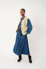 Denim Skirt Akanell Maxi Den Washed-Denim