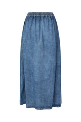 Denim Skirt Akanell Maxi Den Washed-Denim