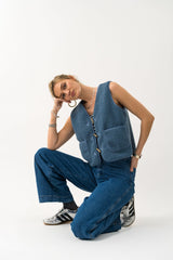 Gilet Hugoll Vest Dusty-Blue