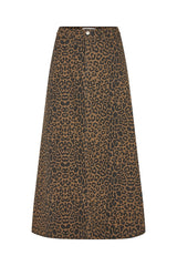 Skirt Lunall Maxi Skir Leopard-Print