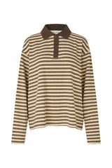 Tshirt Mobyll Polo Ls Dark-Mokka