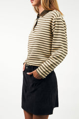 Tshirt Mobyll Polo Ls Dark-Mokka