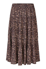 Skirt Morningll Mid Fl Dark-Mokka