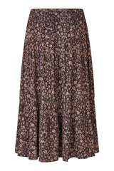 Skirt Morningll Mid Fl Dark-Mokka