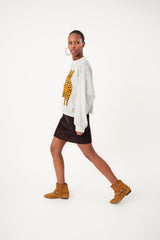Sweatshirt Sydneyll Leopard White