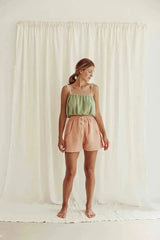 Organic cotton women shorts - Peach