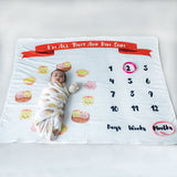 fleece milestone blanket dim sum growth blanket newborn photography the wee bean