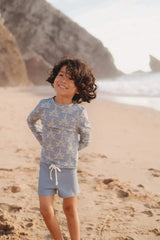 Recycled swim set Agik - Blue Peacock Mandala