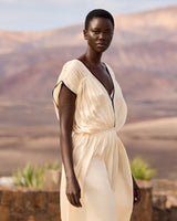 Dress Blava Black-Ecru