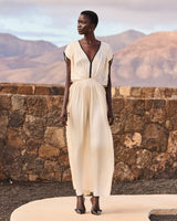 Dress Blava Black-Ecru