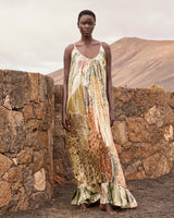 Mes Demoiselles Women's Jasmin Dress Textured Boucle Fabric - Moss Green Multi