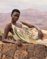 Mes Demoiselles Women's Jasmin Dress Textured Boucle Fabric - Moss Green Multi