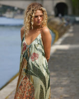 Mes Demoiselles Women's Jasmin Dress Textured Boucle Fabric - Moss Green Multi