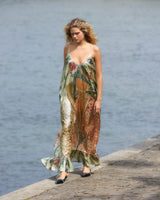 Mes Demoiselles Women's Jasmin Dress Textured Boucle Fabric - Moss Green Multi