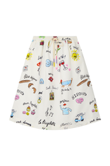 Skirt Skt001b White-Multi