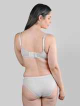 Mercury - 蕾丝真丝有机棉深 V 胸罩杯文胸