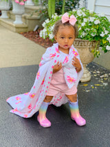 有机舒适毛毯 - 莲花