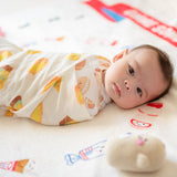 Organic Bamboo Blend Swaddle - Lemon Tea + Egg Tart