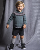 Elastic Micro Corduroy Grey Short Coco Buttons