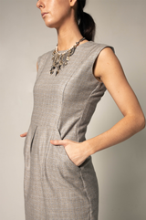 Italian Wool Boss Dress – Elegant Women’s Office Dress