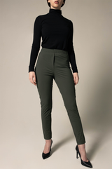 Olive Skinny Pants Womens Trousers
