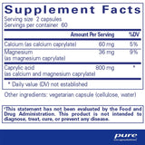 PURE Caprylic Acid 120's