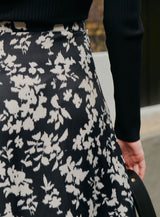 Skirt Janine Floral Noir