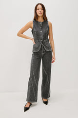 Denim Gilet Portola 8221 Washed-Charcoal