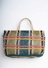 The Jacksons Beach Bag – Tartan (Jute) Highland