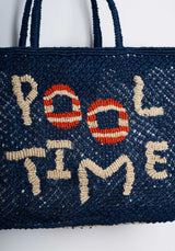 The Jacksons Beach Bag Barry Pool Time - Jute Tote Indigo