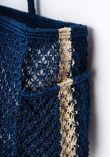 The Jacksons Beach Bag Barry Pool Time - Jute Tote Indigo