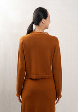 Cardigan Cashmere Fri Car Brown