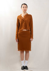 Cardigan Cashmere Fri Car Brown