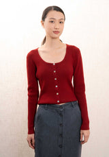 Cardigan Ainoa Bordeaux