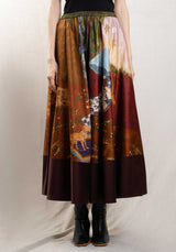 Skirt Print Blocked Sk Lakeside