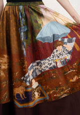 Skirt Print Blocked Sk Lakeside