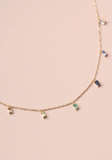 Necklace Square Stone Nec Multi