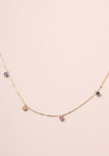 Necklace Round Stone Neck Multi
