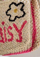 The Jacksons Cara Daisy Jute Beach Bag - ural Nat