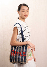 Beach Bag Sofie Amie Strip Nat-Indigo