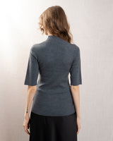Turtleneck Jersey 240-fpu727 Heather-Grey