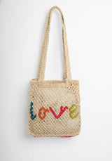 The Jacksons Cara Love Jute Beach Bag Natural