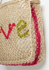 The Jacksons Cara Love Jute Beach Bag Natural