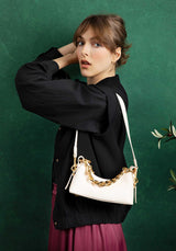 Bag Sm Lunch Box 奶油色-白色-鳄鱼纹