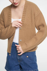 Cardigan C18 Flora Camel