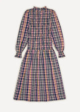 Women checked midi dress