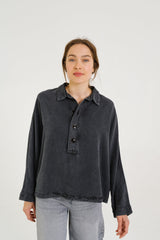 Sweatshirt Joanie Grey Noir-Denim