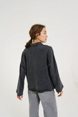 Sweatshirt Joanie Grey Noir-Denim