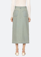 Denim Skirt Aw24-060 Blue