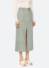 Denim Skirt Aw24-060 Blue